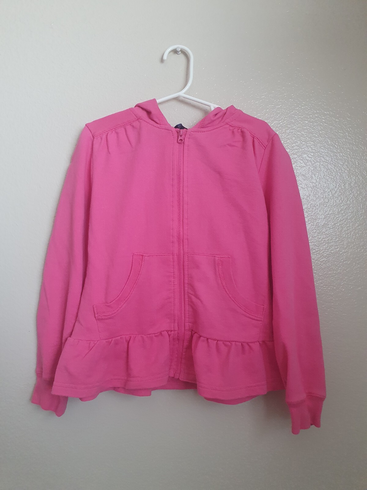 French Toast Girls Ruffled Pink Full Zip Hoodie Size 7-8