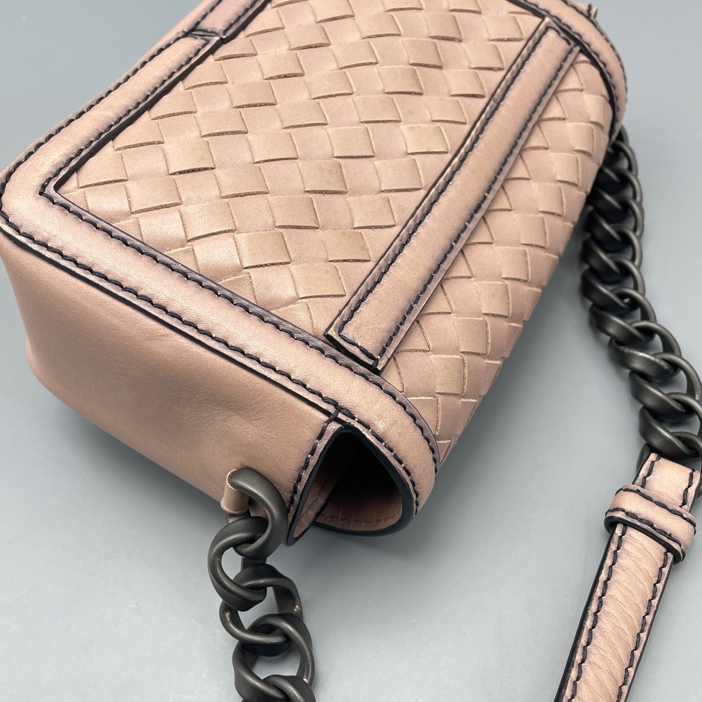 Bottega Veneta Pre-Owned Authentic Chain Bag Pink 17*11*6cm