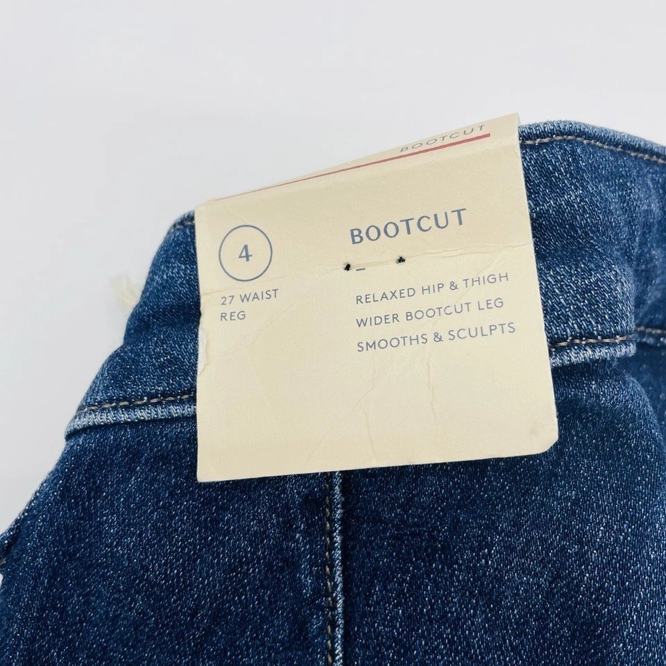 Universal Thread Womens Size 4/27R Adaptive Bootcut Jeans in Dark Denim Wash
