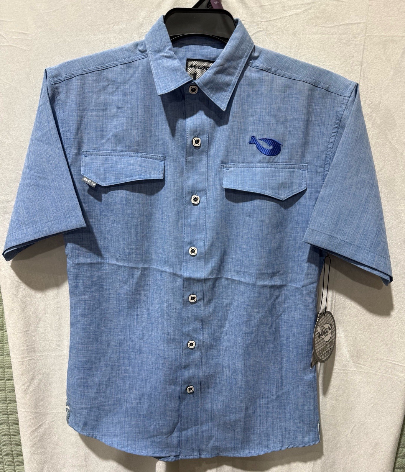 Sm Mojo Sportswear Shirt Mens Button Up Playa Collection Fishing Gear MSRP $65