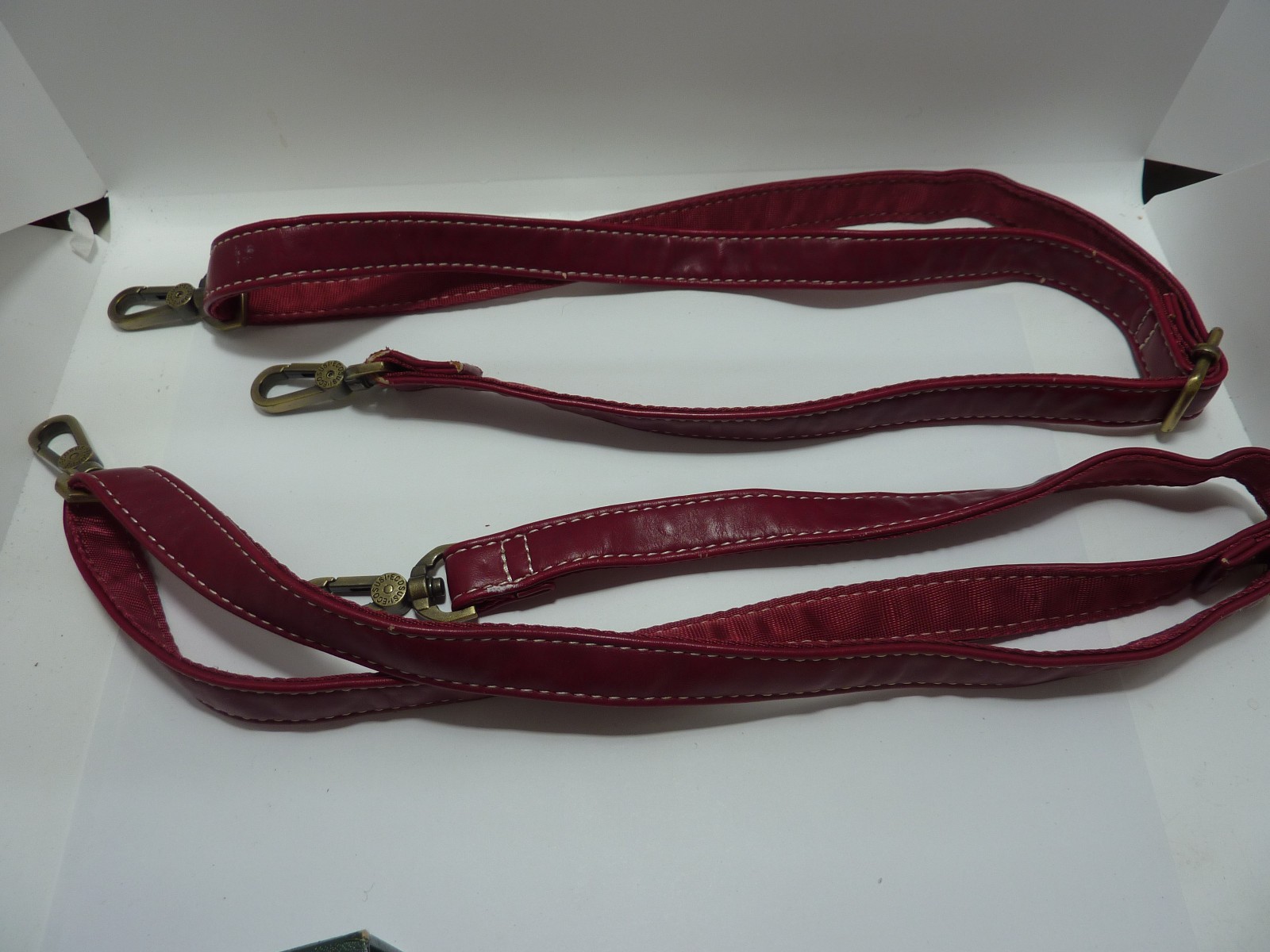 2 CHERRY RED Ecosusi Leather Replacement Shoulder Purse Handbag Adjustable Strap