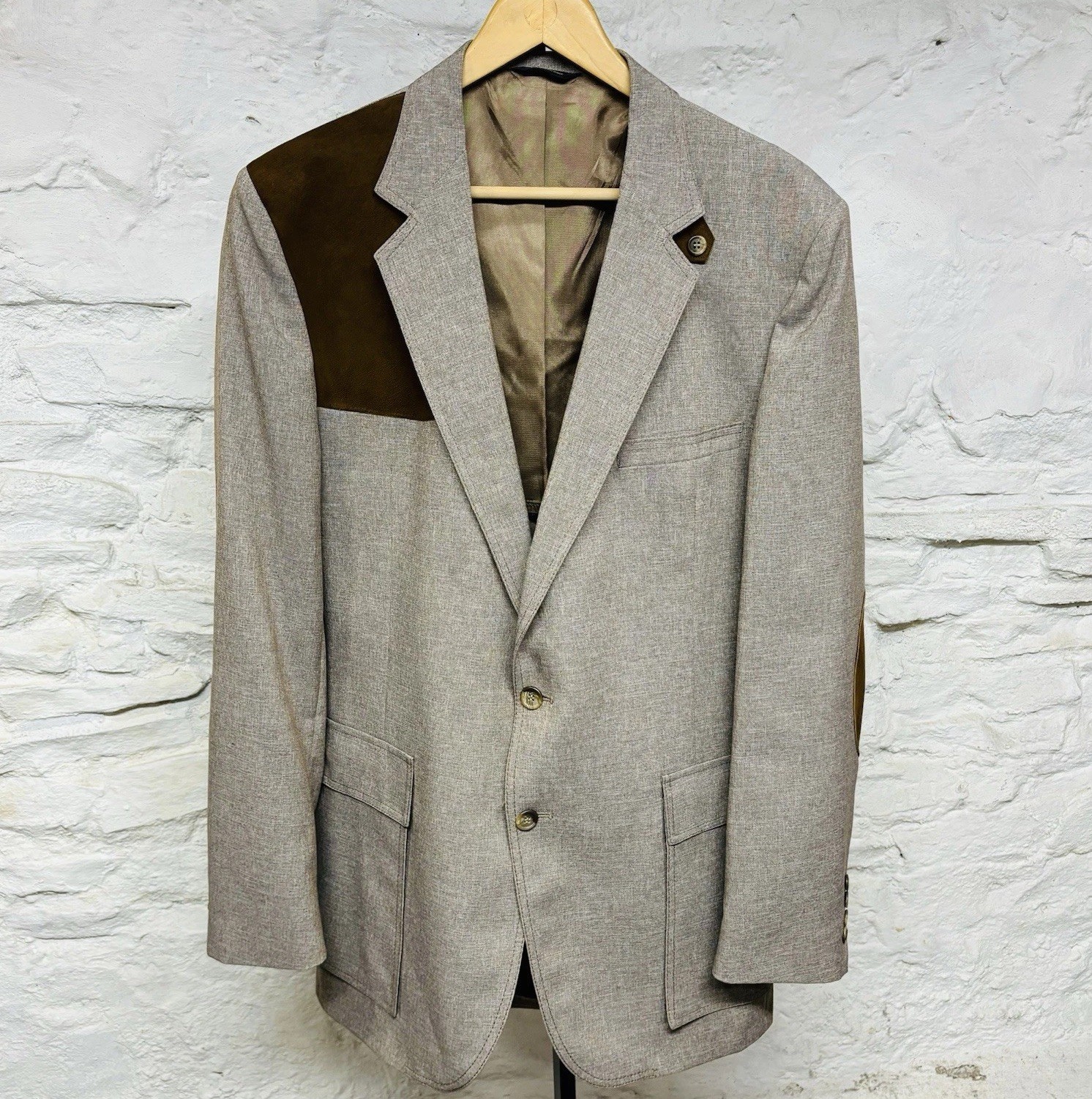 Sheplers The Plainsman Blazer Sport Coat 42L Western Faux Suede Elbow Patches