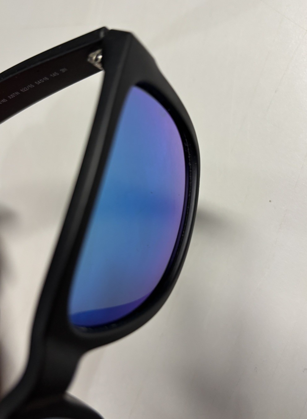 Ray-Ban RB4165 Justin 622/55 Black Sunglasses 54-16-145 Blue Mirrored Lens