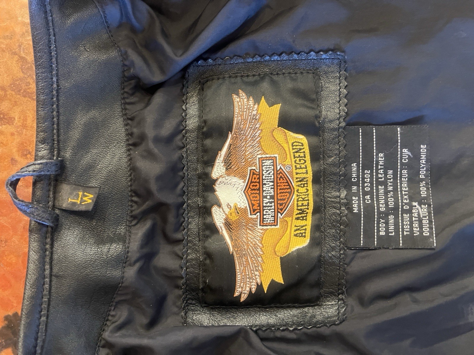 Womens Harley Davidson leather jacket Large Vintage,Fitted, Lace Up, Snap Front