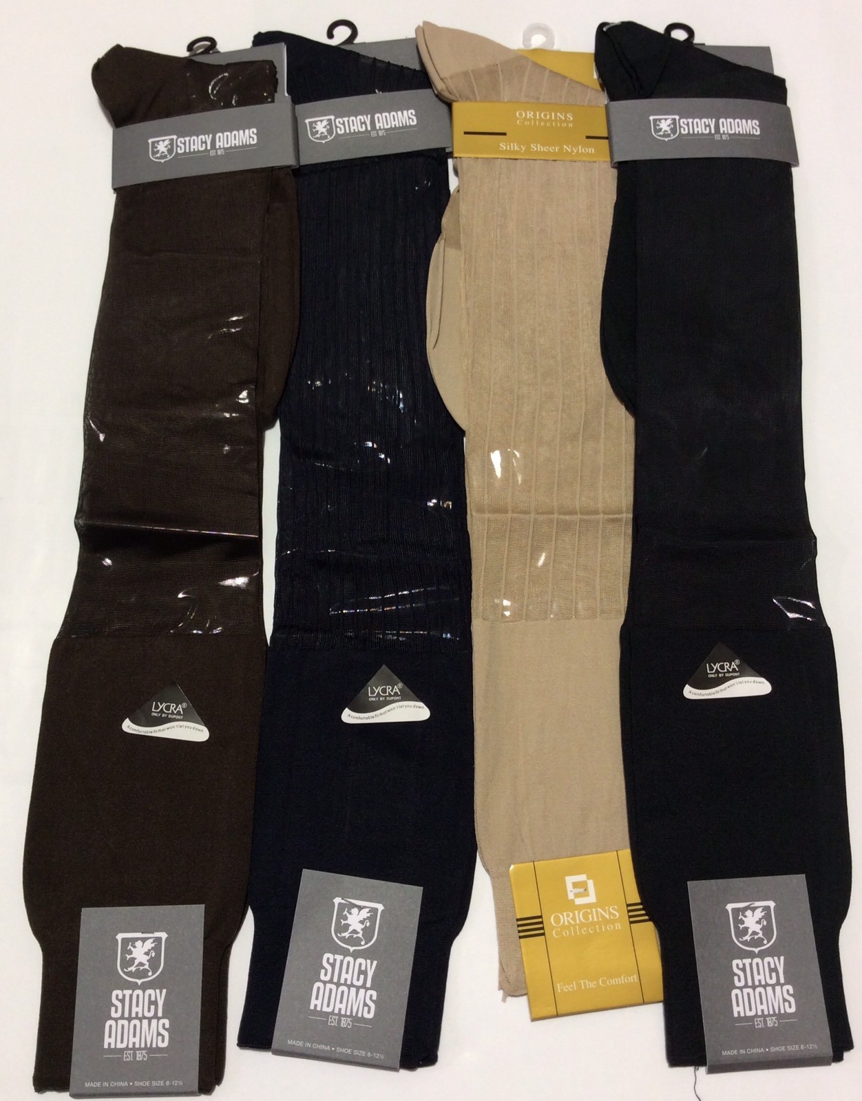 MEN’S OVER THE CALF SEXY SHEER,RIBBED,DIAMOND,ORIGINS, STACY ADAMS SOCKS $14.99e