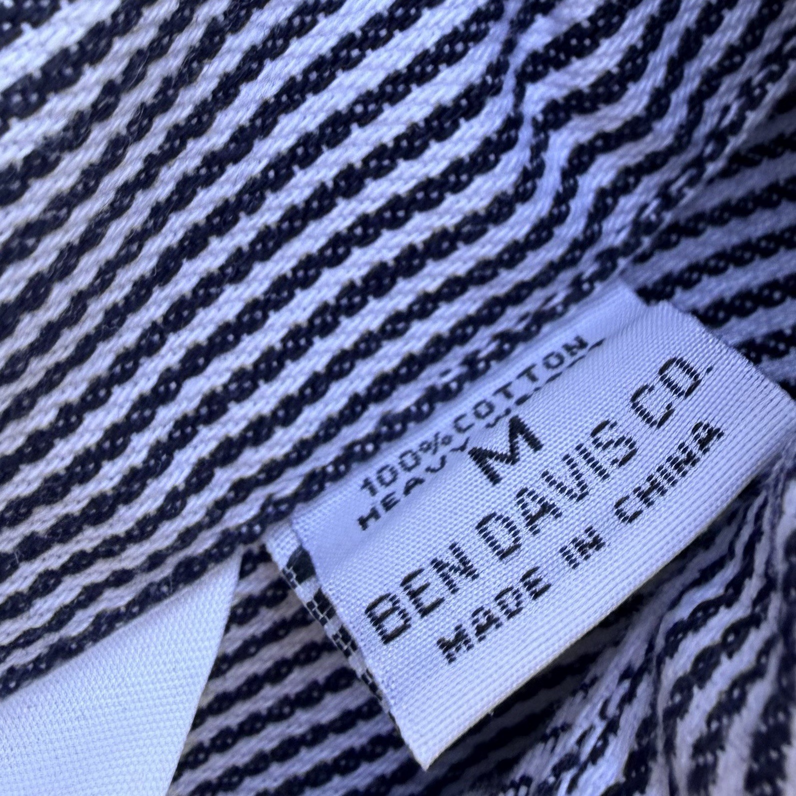 Vintage Ben Davis 1/2 Zip Shirt Long Sleeve Hickory Stripe Conductor Size Medium