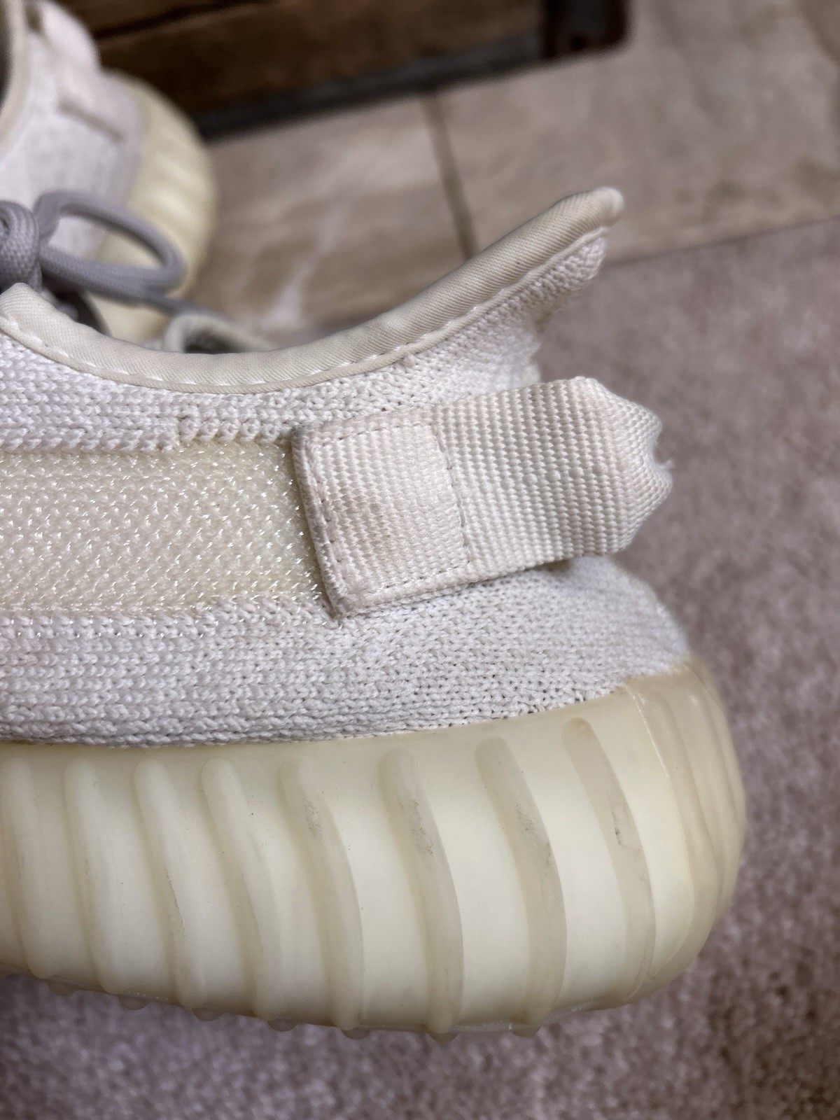 ADIDAS “Yeezy Boost 350 V2” bone white shoes – size 9