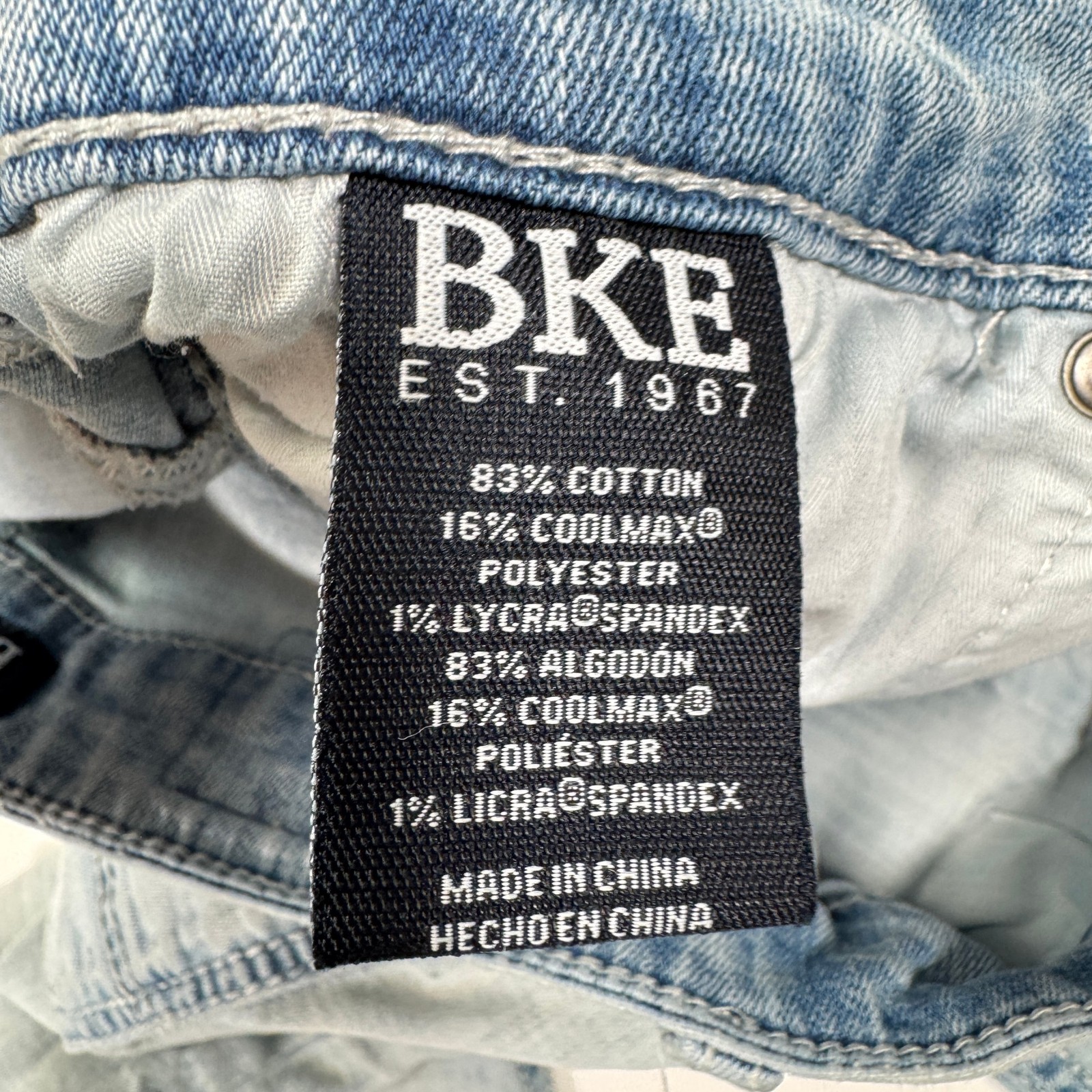 BKE Aiden Slim Bootcut Jeans Men’s 29×30 Fits 27×28 Stretch Denim Buckle