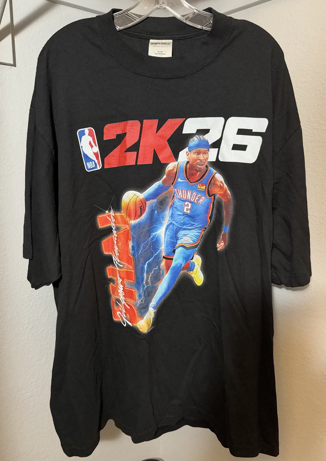 NBA 2K26 Shai Gilgeous-Alexander T-Shirt Thunder OKC Pop Up Exclusive Size 2XL