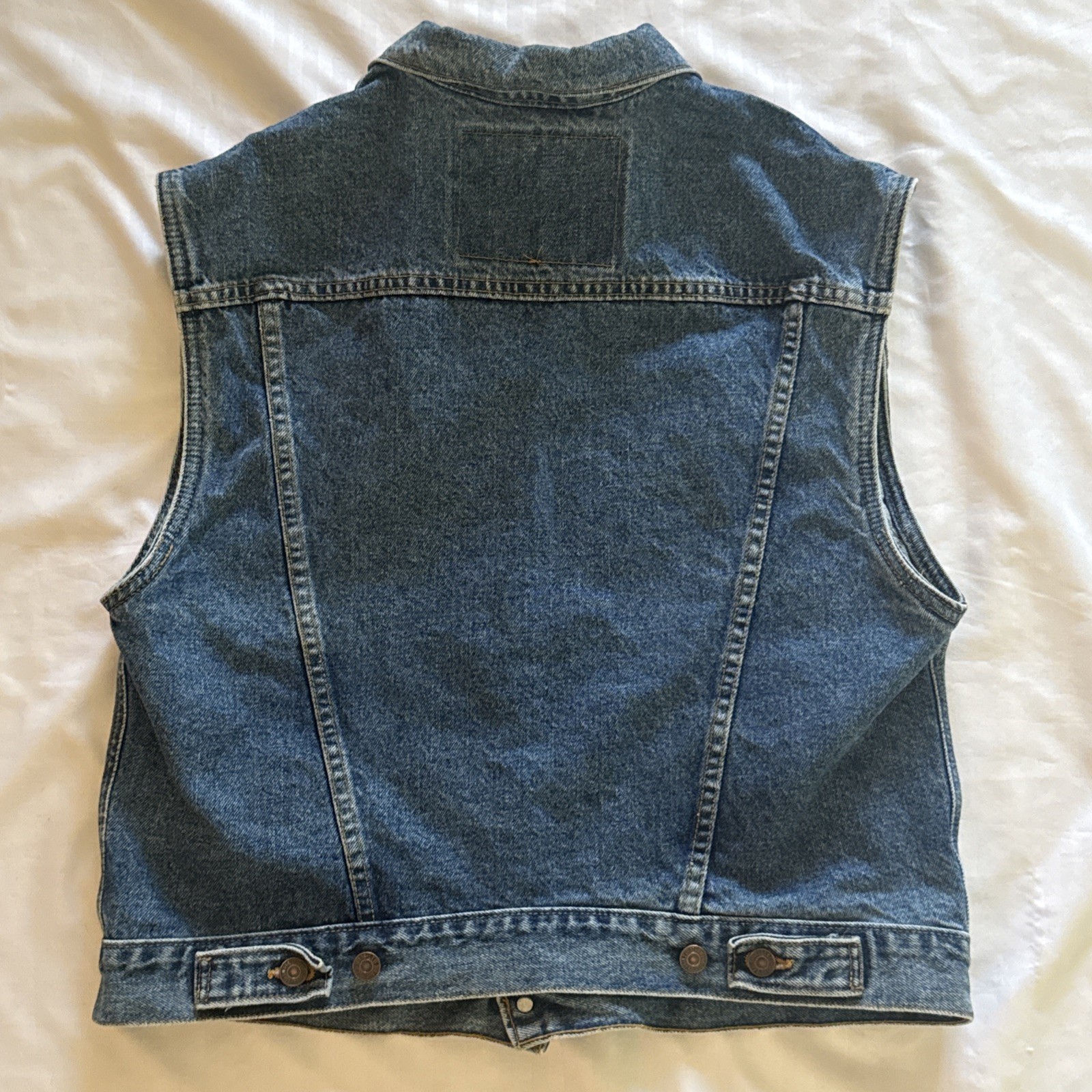 Vintage 93′ Levi’s 70595 4891 Denim Vest Men’s L Trucker Biker USA Made Type 3