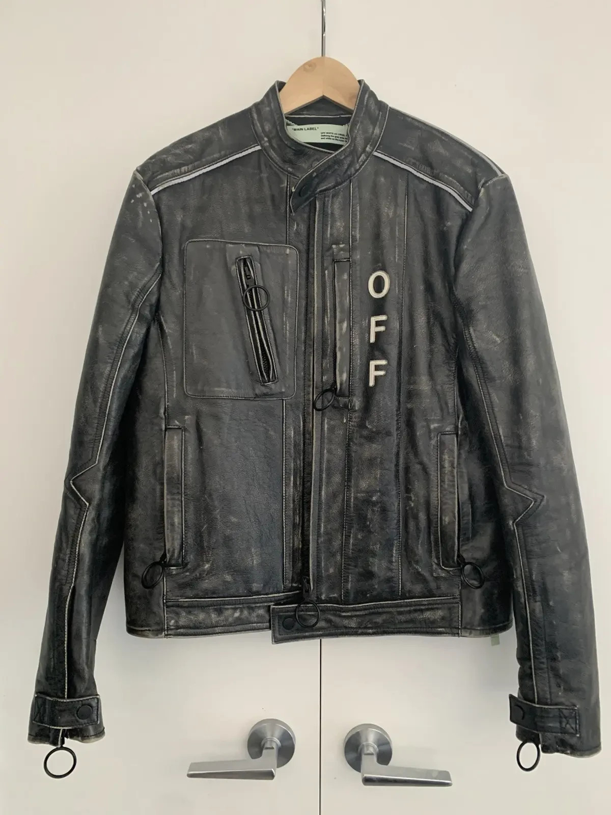 Ultra Rare Off-White Virgil Abloh Leather Jacket — 2013 Founding Era