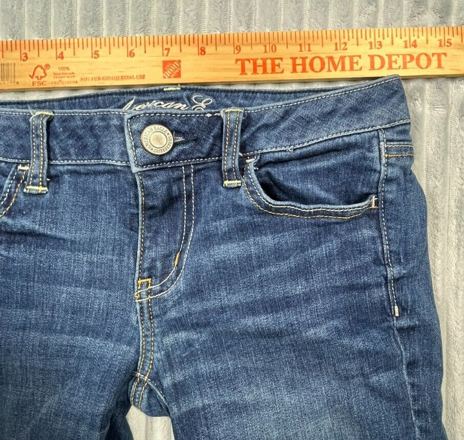 American Eagle Jeans Women’s 2 Reg 26×28 Jegging Stretch Low Rise Medium Wash