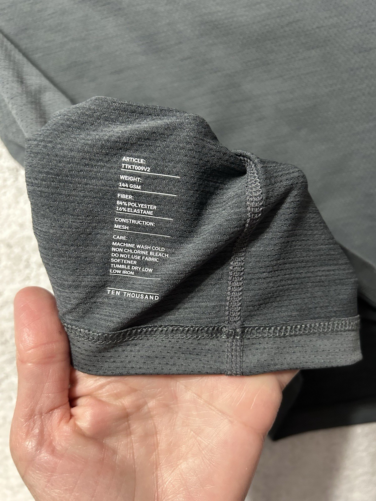 Ten Thousand Interval Men’s Iron Grey Medium Short Sleeve Shirt (B1)