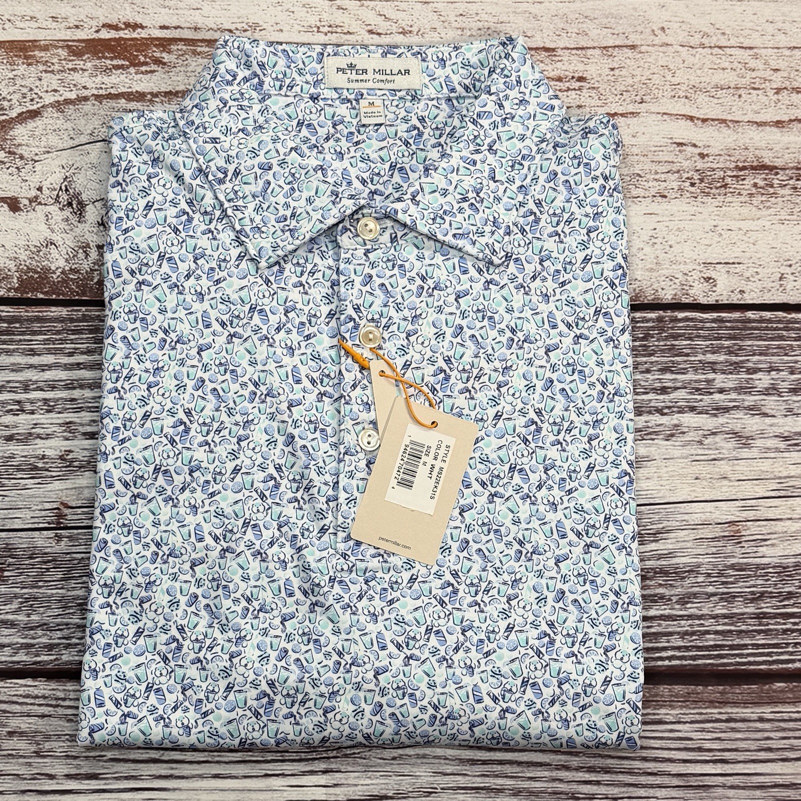 NWT PETER MILLAR – Gopher Transfusion SUMMER COMFORT Golf Shirt Polo – MEDIUM