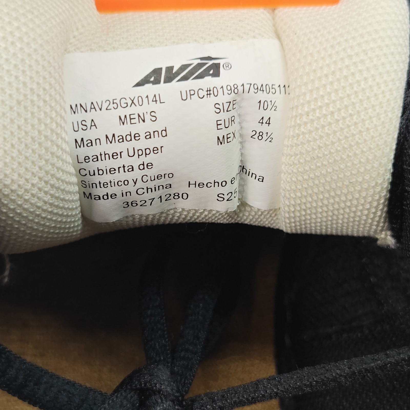 Avia Men’S 5000 Athletic Performance Running Shoes Size 12 Black Brown