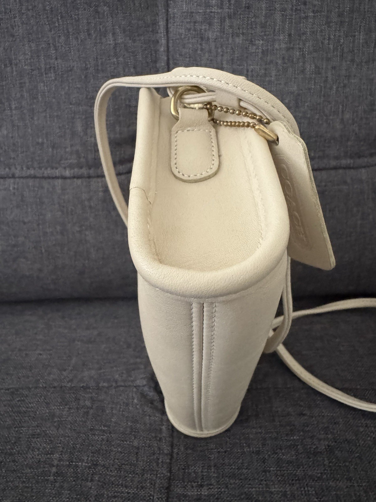 Vintage Coach Abbie Bone Leather Crossbody 9017