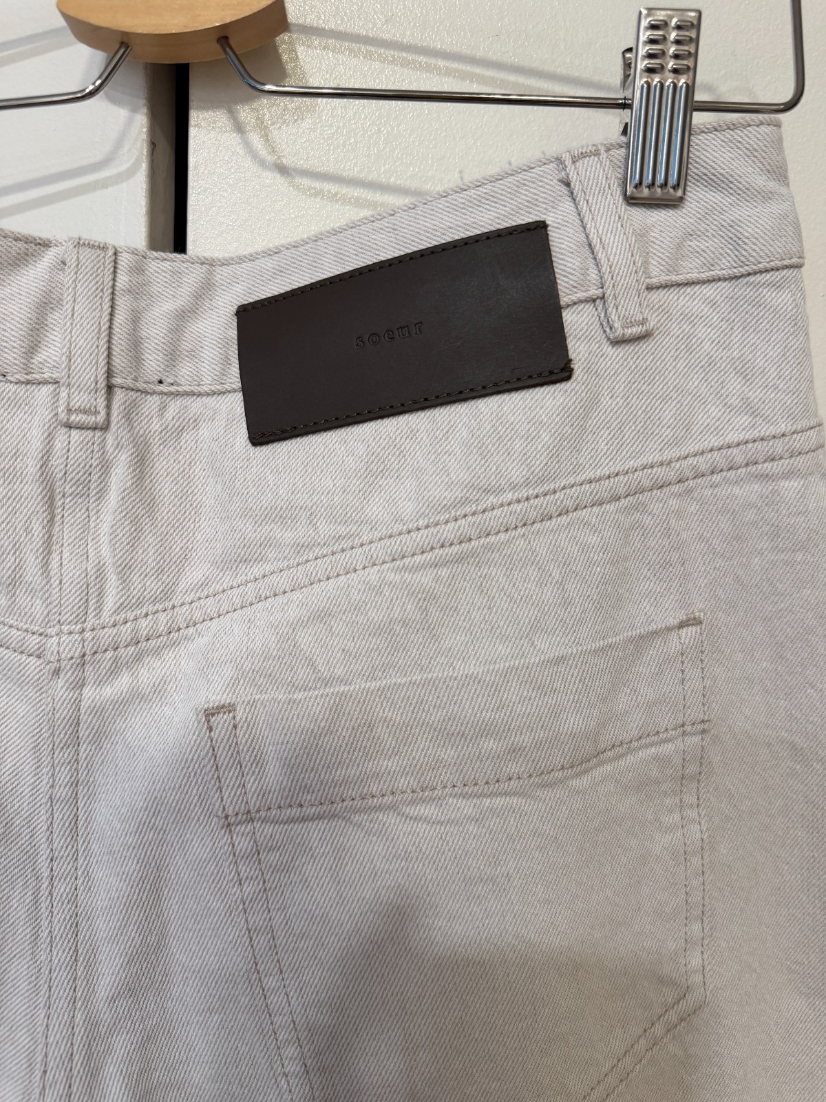 NWT Souer Clovis Trousers in Wide Curved Denim Cut Womens Size FR36/US4