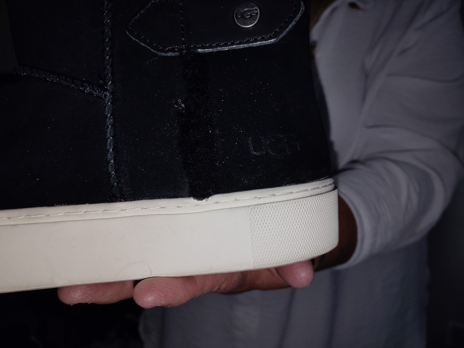 Short Top Excellent Condition UGG Boot Black Women Size 8.5