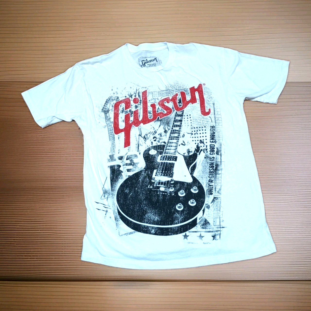 Gibson Les Paul Guitar T-shirt Mens XL Only Gibson is Good Enough RN 111647