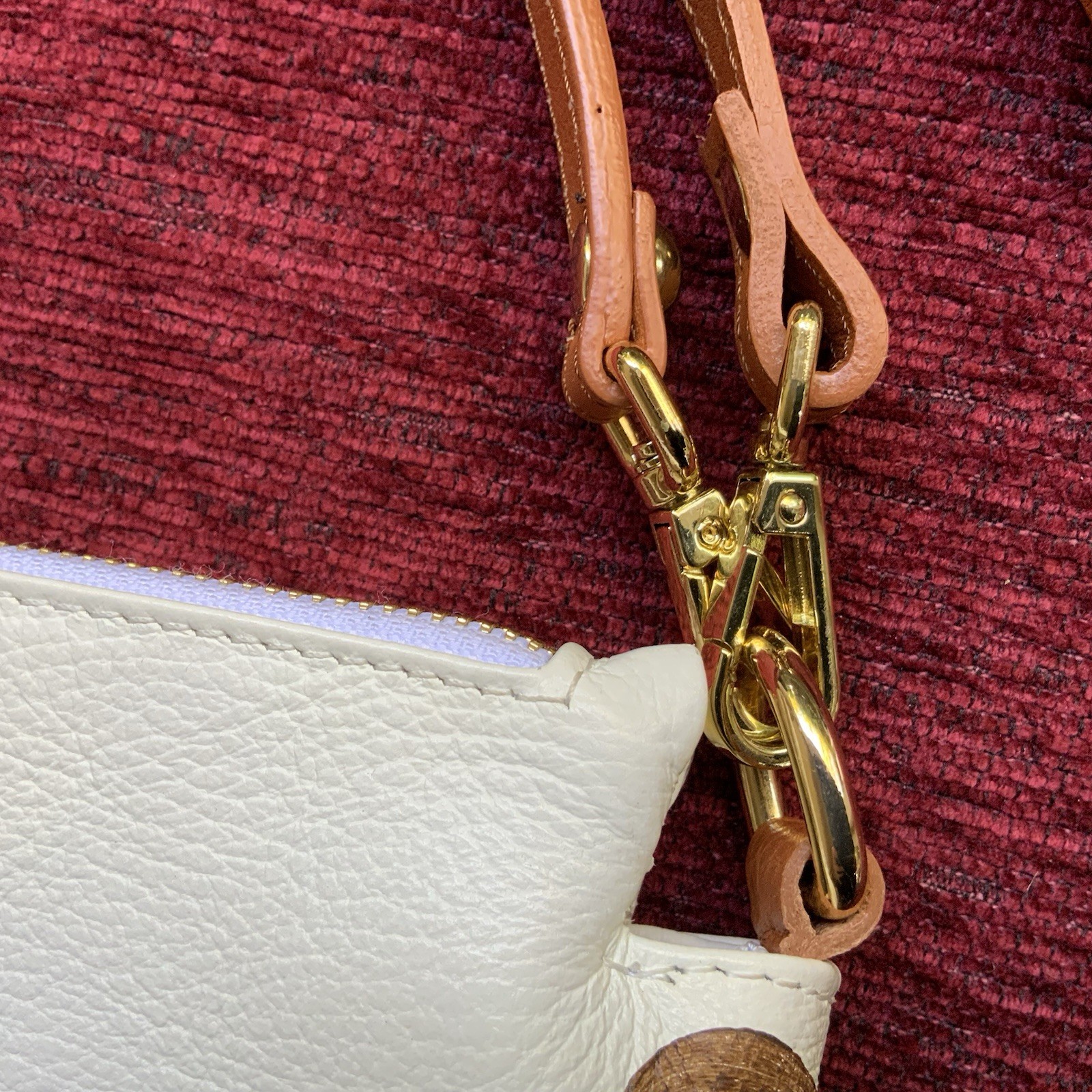 New Valentina Hand Painted Leather Crossbody Bag Floral Ivory Brown Italy