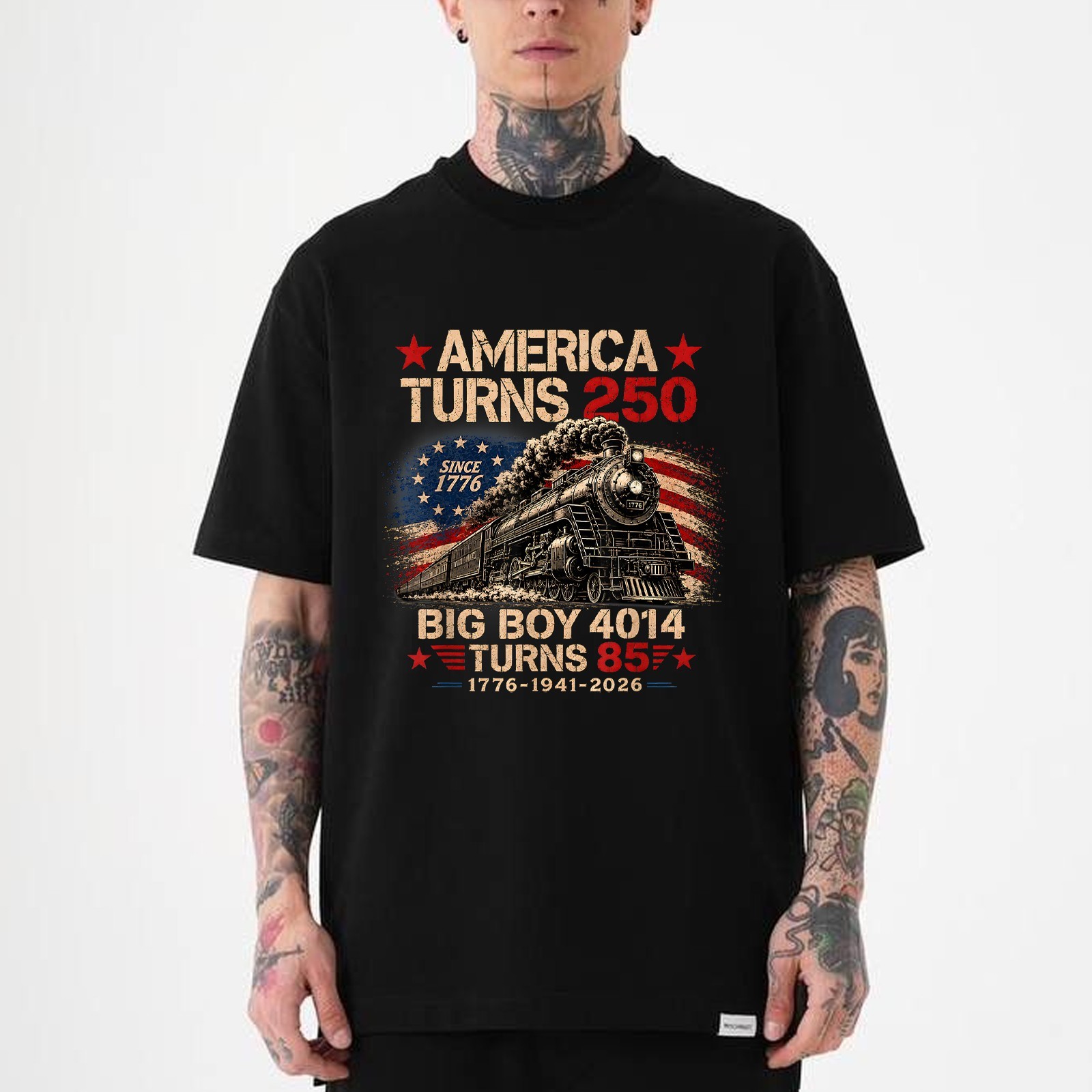 Big Boy 4014 Train America Turns 250 Years for Men Women TShirt