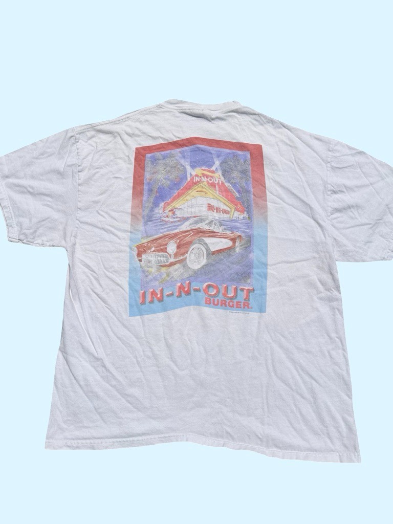 Vintage In N Out Burger Tee XL California Classic Car Restaurant Shirt