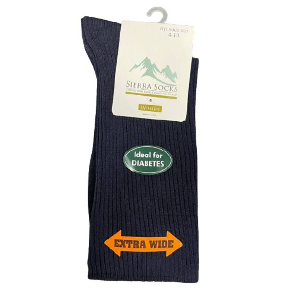 Sierra Socks Diabetic/Arthritic Rayon from Bamboo Soft Crew Comfort Top Socks