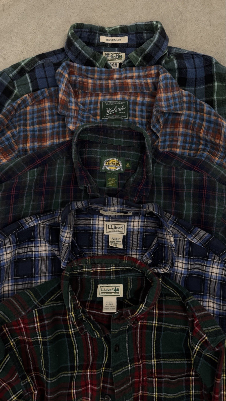7 piece Flannel Shirts Lot – LL BEAN, Cabela’s