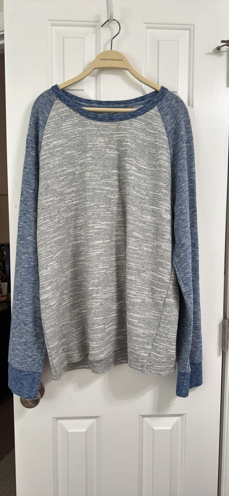 Arizona Jean Co 100% Cotton Dept 88 Beige Blue Long Sleeve Unisex Shirt Size XXL