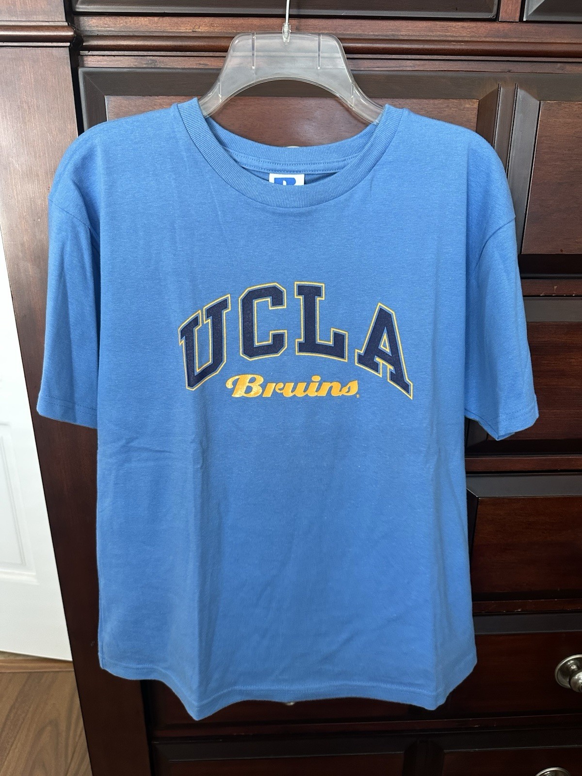 UCLA Women’s XL Sky Blue Navy Yellow Logo 100% Cotton T-Shirt Short Sleeve New