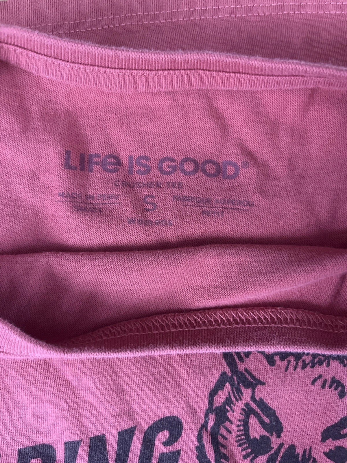 Life Is Good Women’s Pink Graphic Owl Books Crew Neck Short Sleeve T-Shirt S