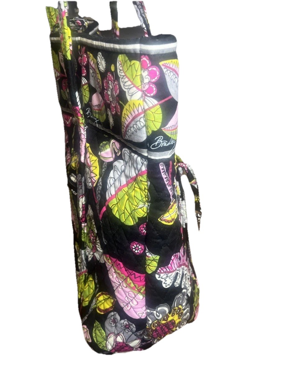 NWT Vera Bradley (2014) Retired Moon Blooms Floral Print Turnlock Tote Boho Chic
