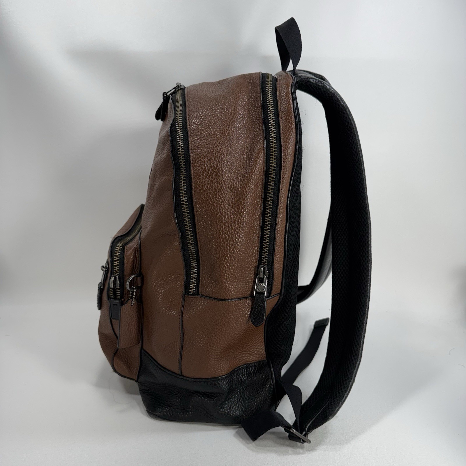 Coach West Brown Pebbled Leather Laptop Backpack F37802 – See Details