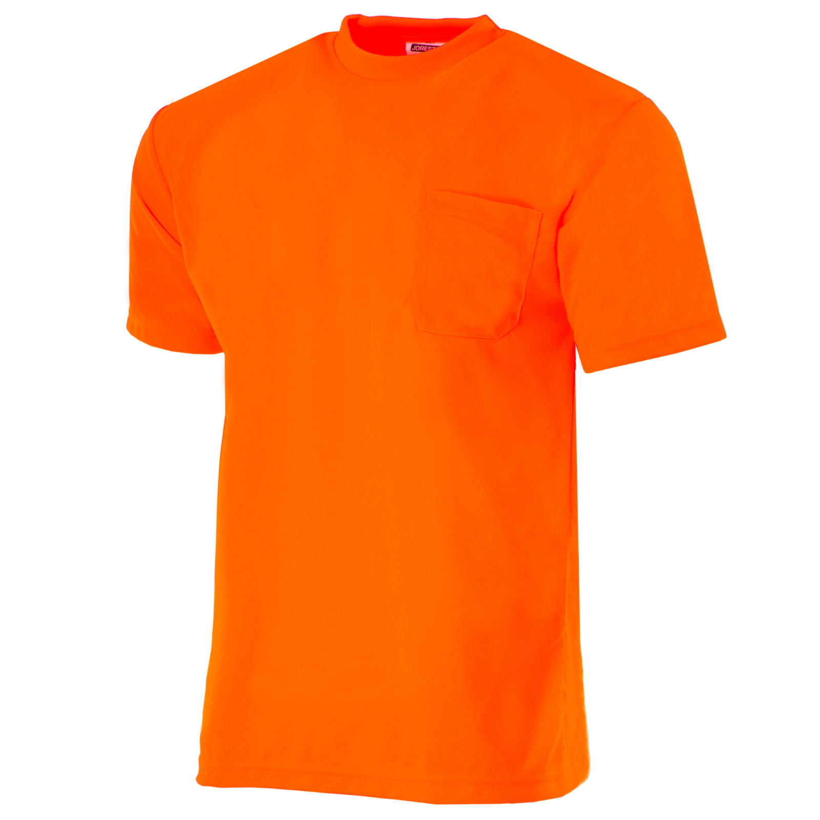 Hi Vis Orange Safety T Shirts Fast Drying Short Sleeve JORESTECH