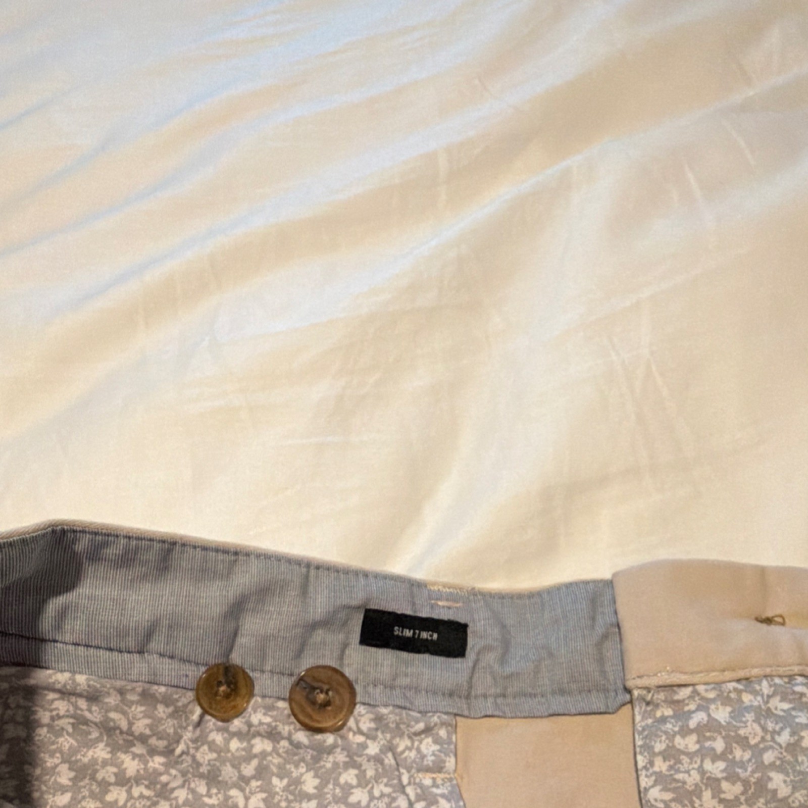 Bonobos Men’s Slim Chino Shorts Size 40 Beige Khaki 7” Inseam Flat Front
