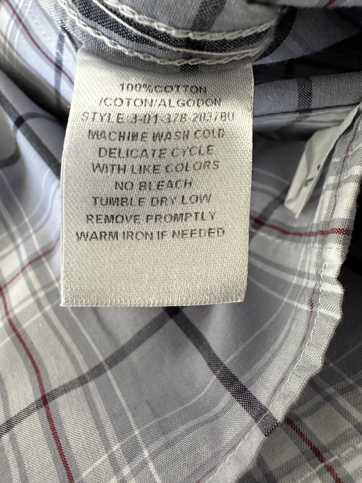Roper Mens Western Shirt Size L Long Sleeve Button Down Gray Plaid Cowboy