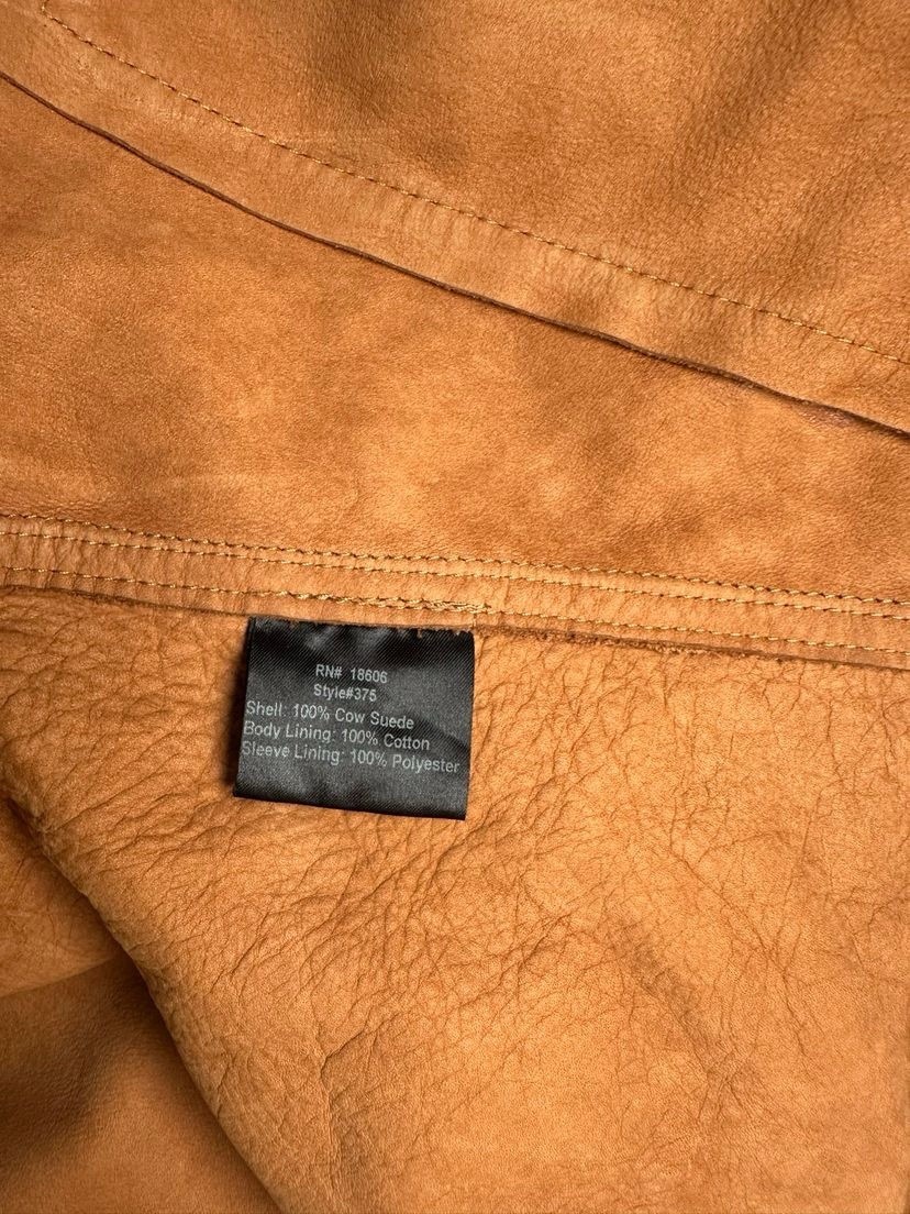 Schott 375 Perfecto Size S Men’s Unlined Roughout Suede Trucker Jacket