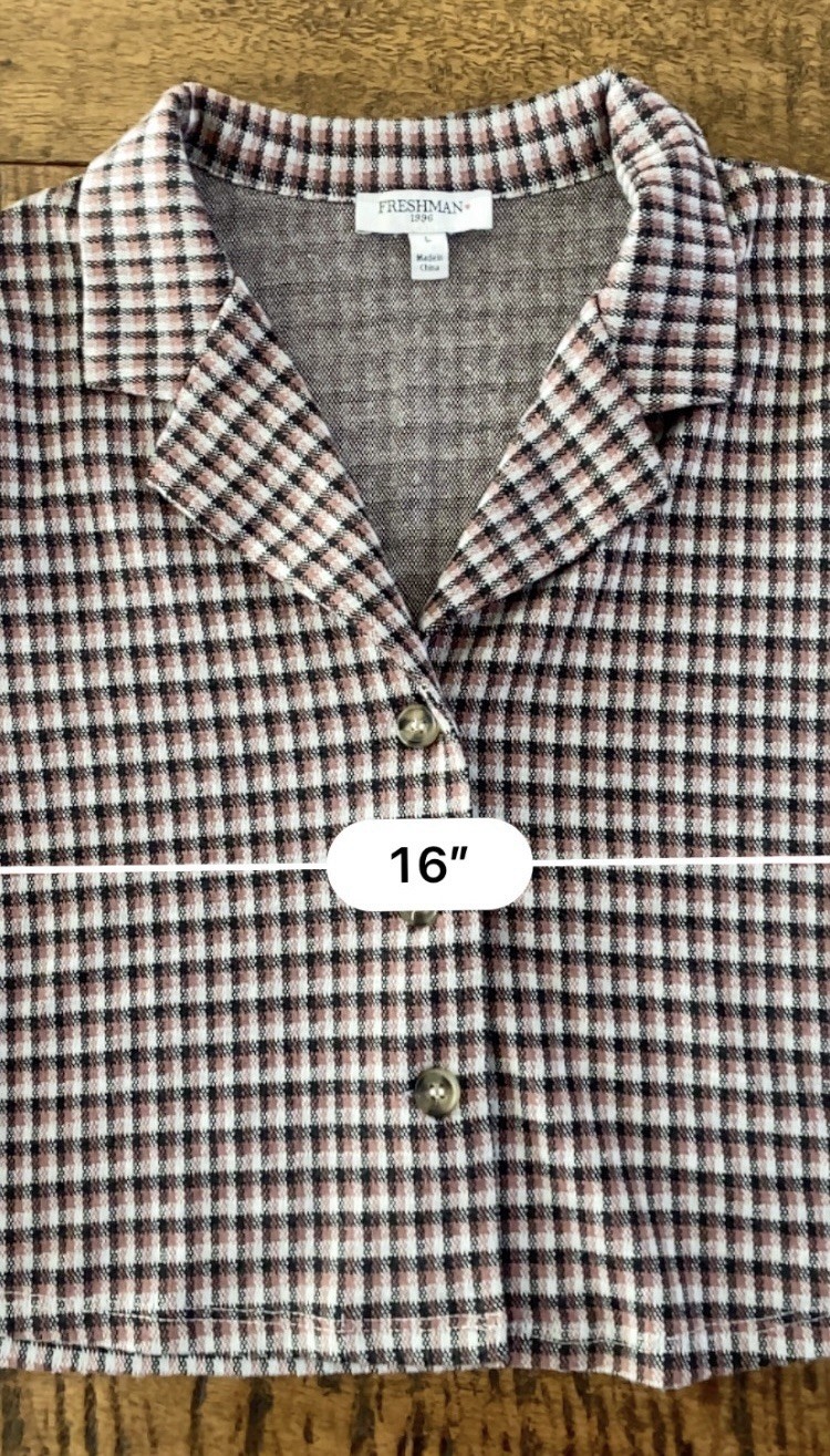Freshman 1996 plaid cropped top Size L