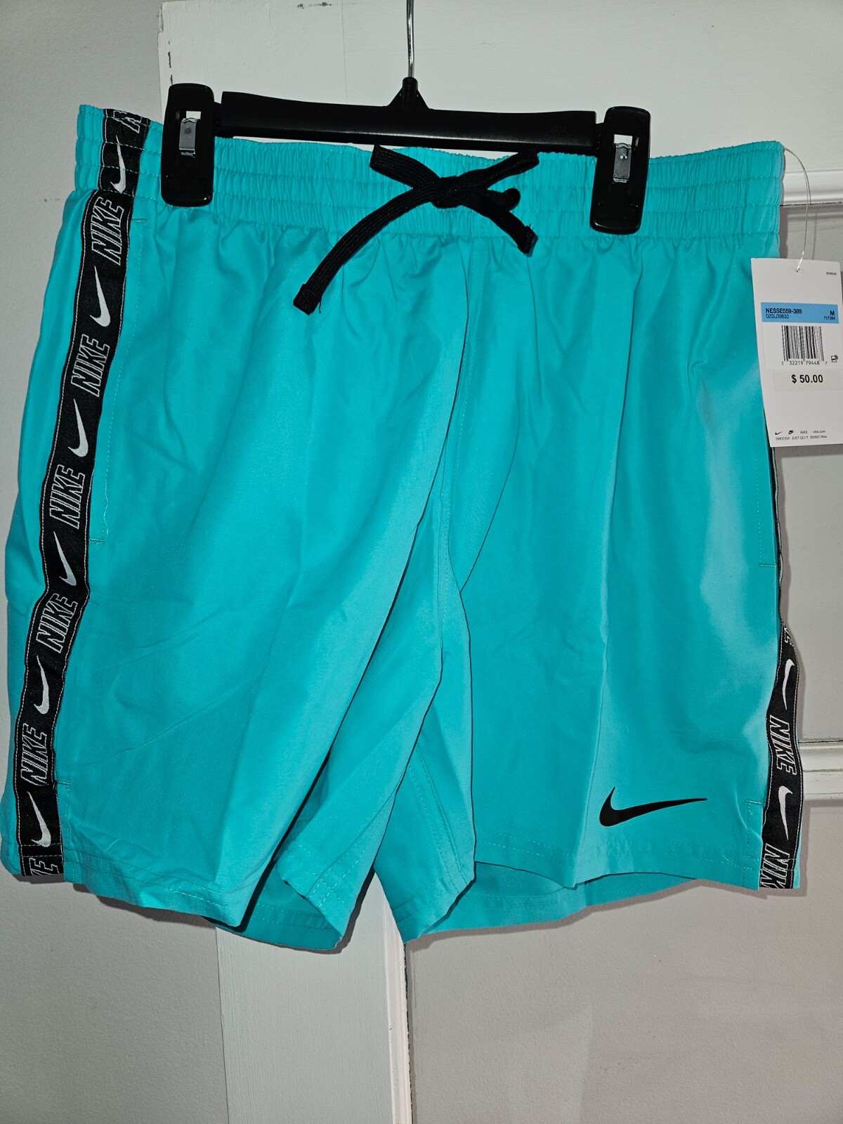 Nike Swim Tape 5” Volley/Swim Short Size Medium Color Hyper Jade Green
