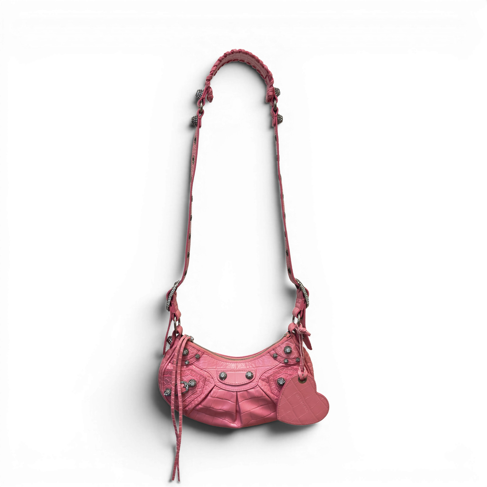 BALENCIAGA Le Cagole Shoulder Bag XS Linestone Pink