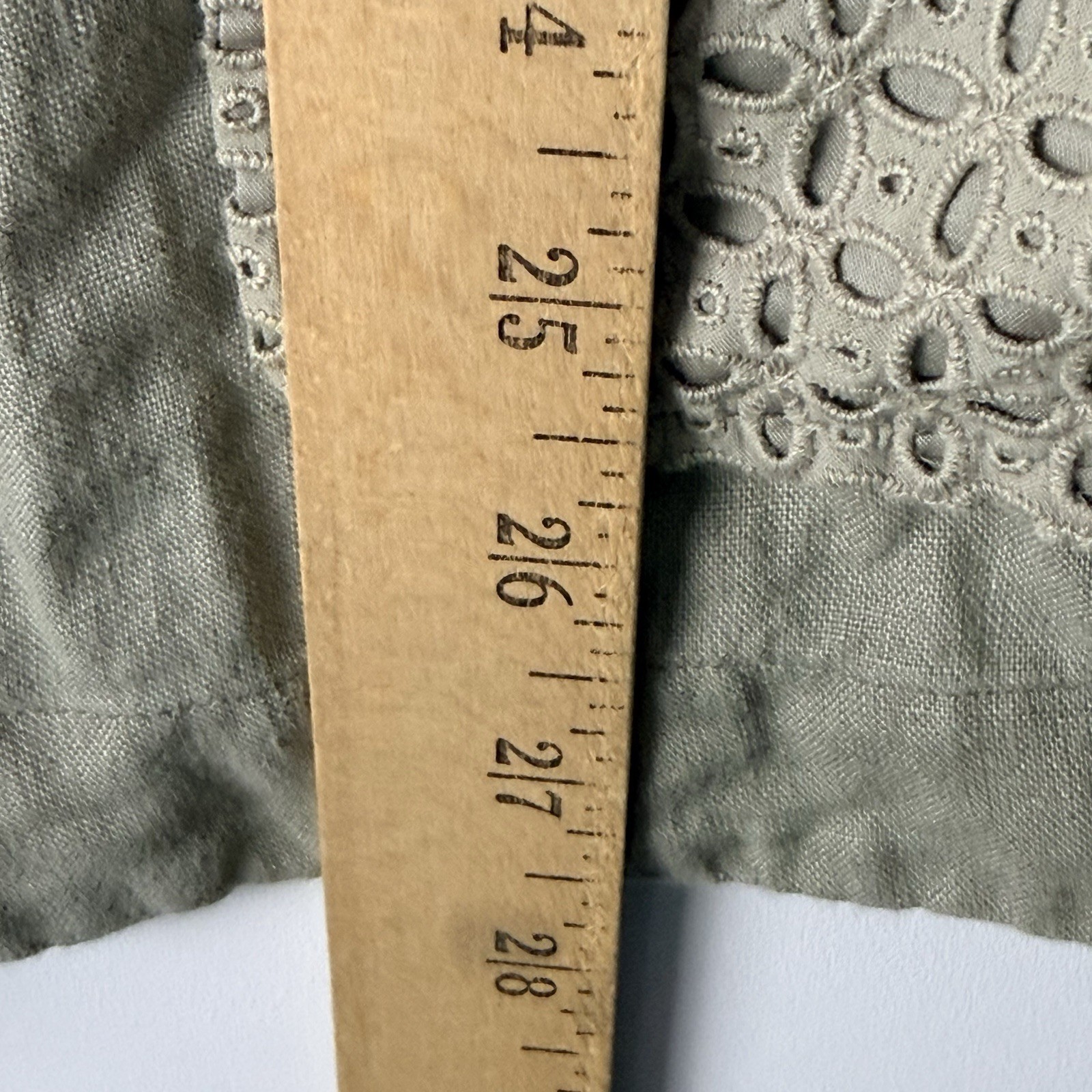 Saint Tropez West 100% Linen Jacket S Green Military Utility Safari Travel Beach