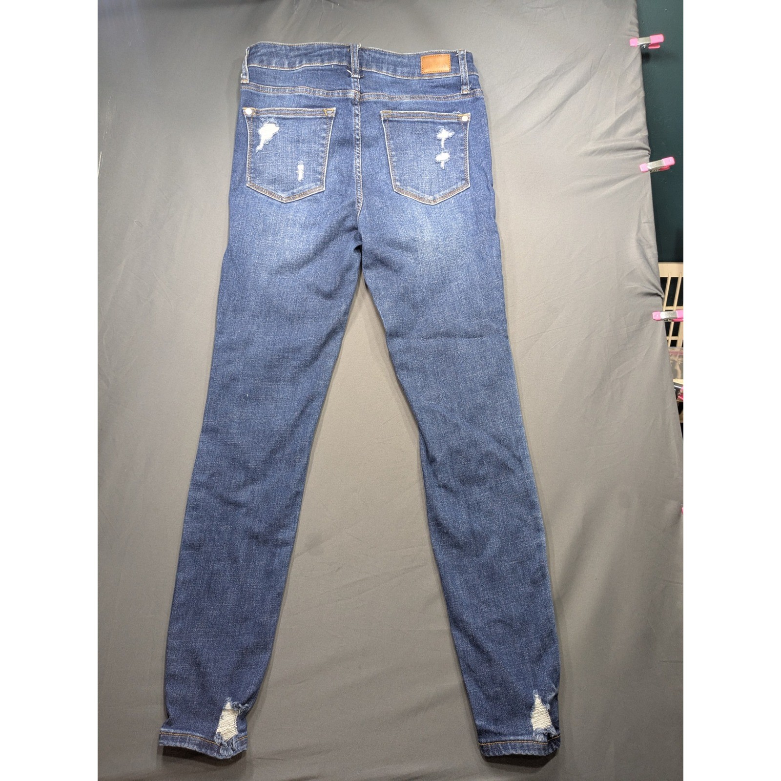 Judy Blue Skinny Fit Distressed Jeans Medium Wash Denim Womens 5/27 JB8864
