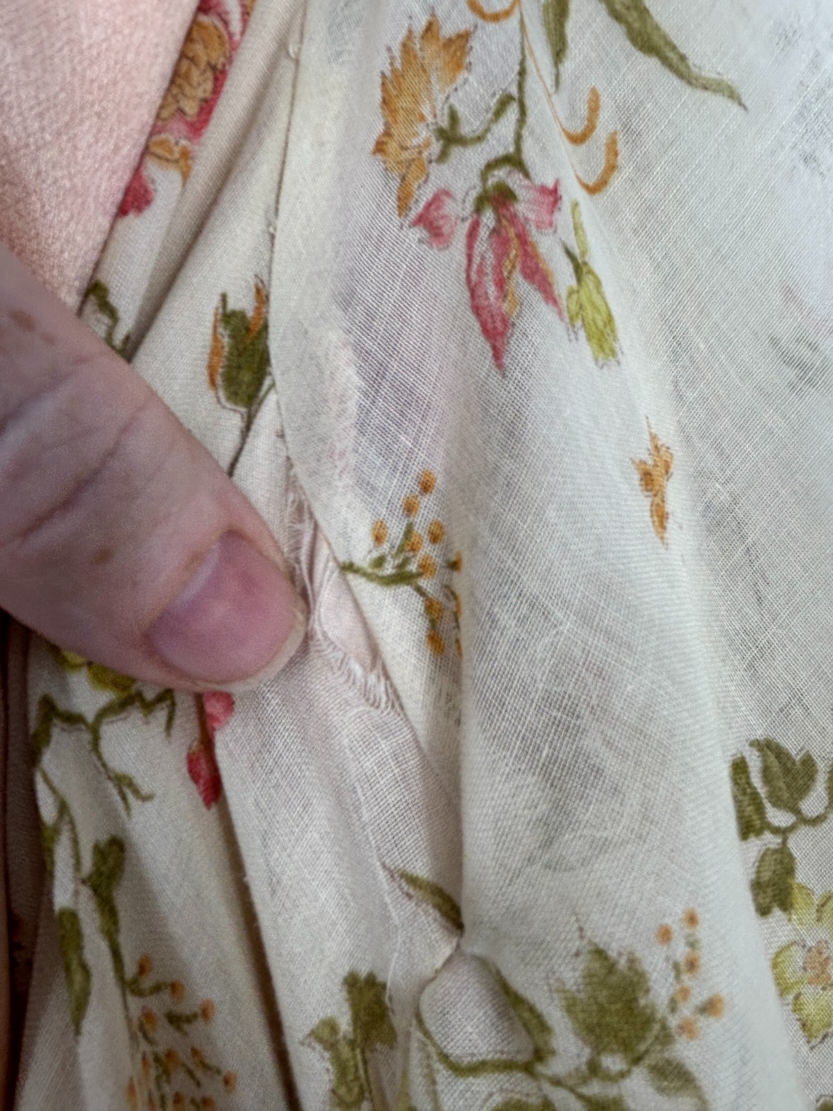 70s Rare Gunne Sax By Jessica Maxi Floral Butterfly Print Angel Kimono Sleeve