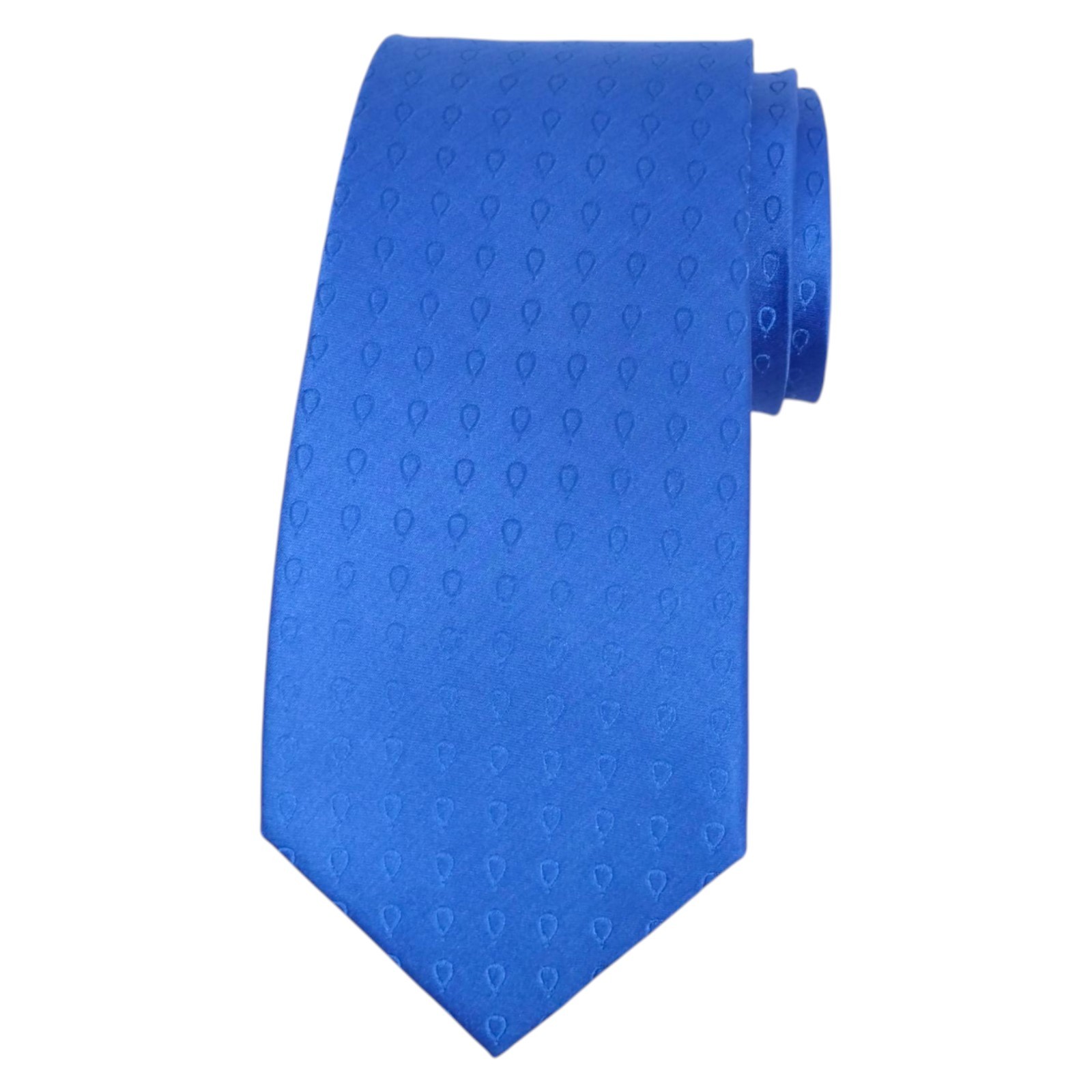 MIRACLE EXPRESSIONS Mens Silk Tie Necktie Royal Blue Solid GEO 3.25 Classic