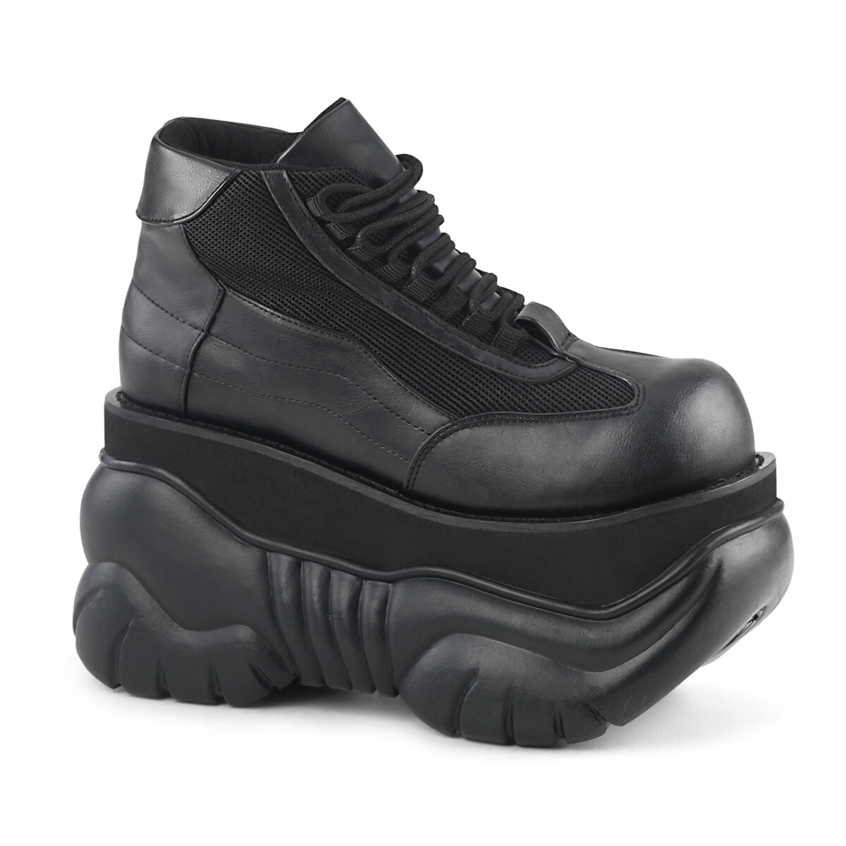 PLEASER MEN’S BLACK 4″ ACROSS VEGAN UNISEX ANKLE BOOT 5 6 7 8 9 10 11