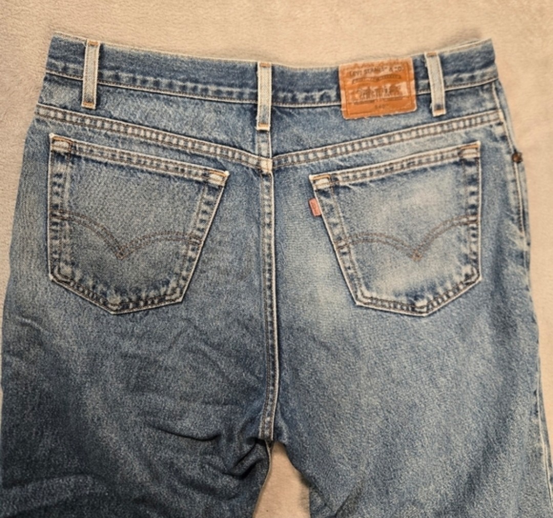 Vtg Levi’s 540 Relaxed Fit Bronze Tab Denim Straight Jeans Distressed 36×30
