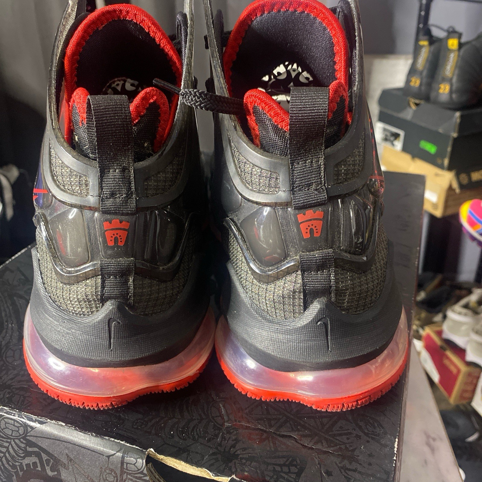 Nike LeBron 19 EP Bred DC9340-001 Black Red Basketball Sneaker