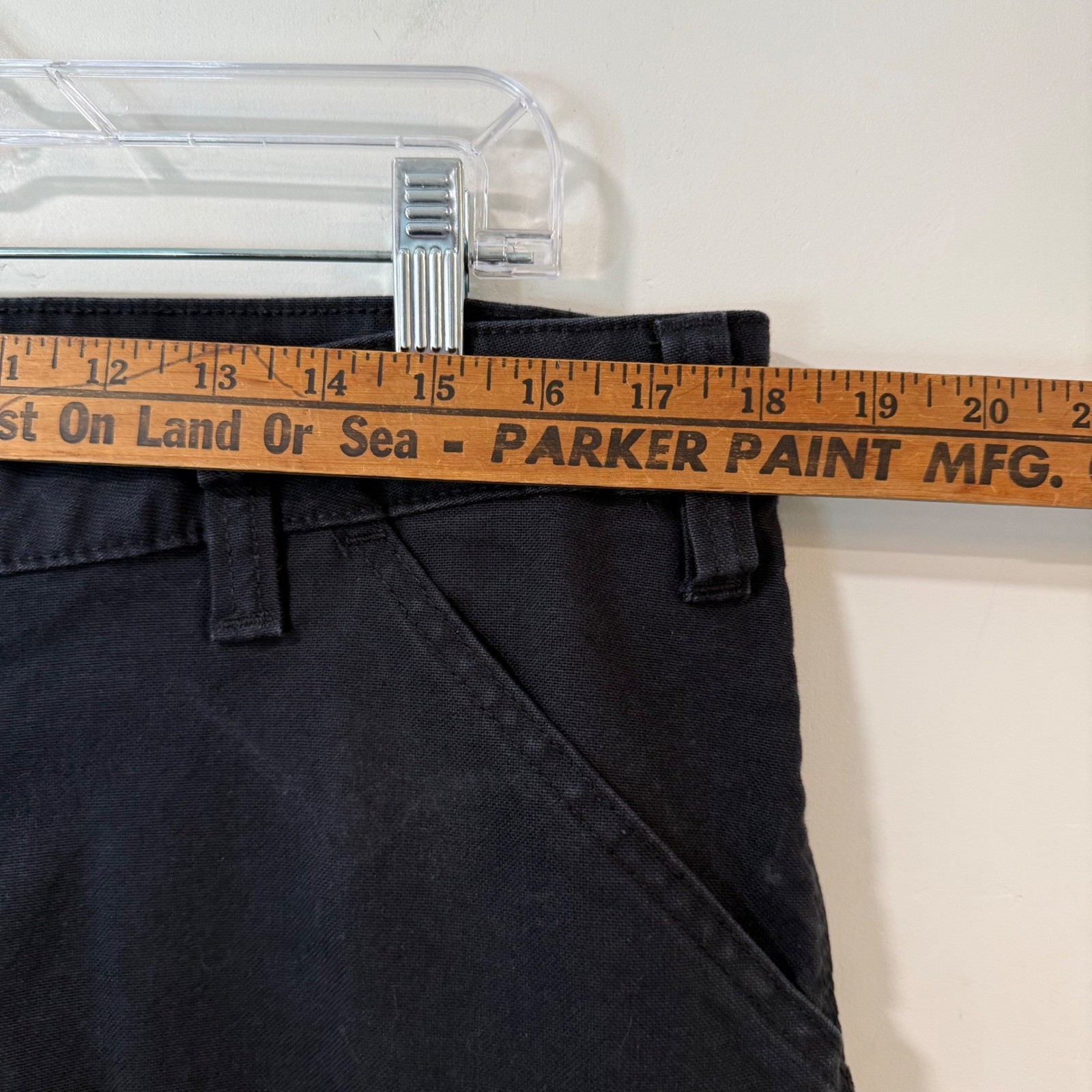 Engelbert Strauss Mens Work Pants 38×32 Black Excellent Cargo Hammer Loop