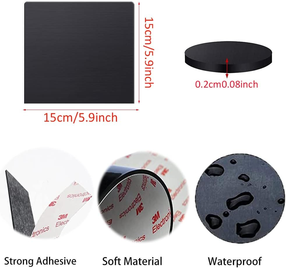 2Pcs Anti-Slip Pads Silicone Rubber Plastic Pads 3M Self-Stick Adhesive