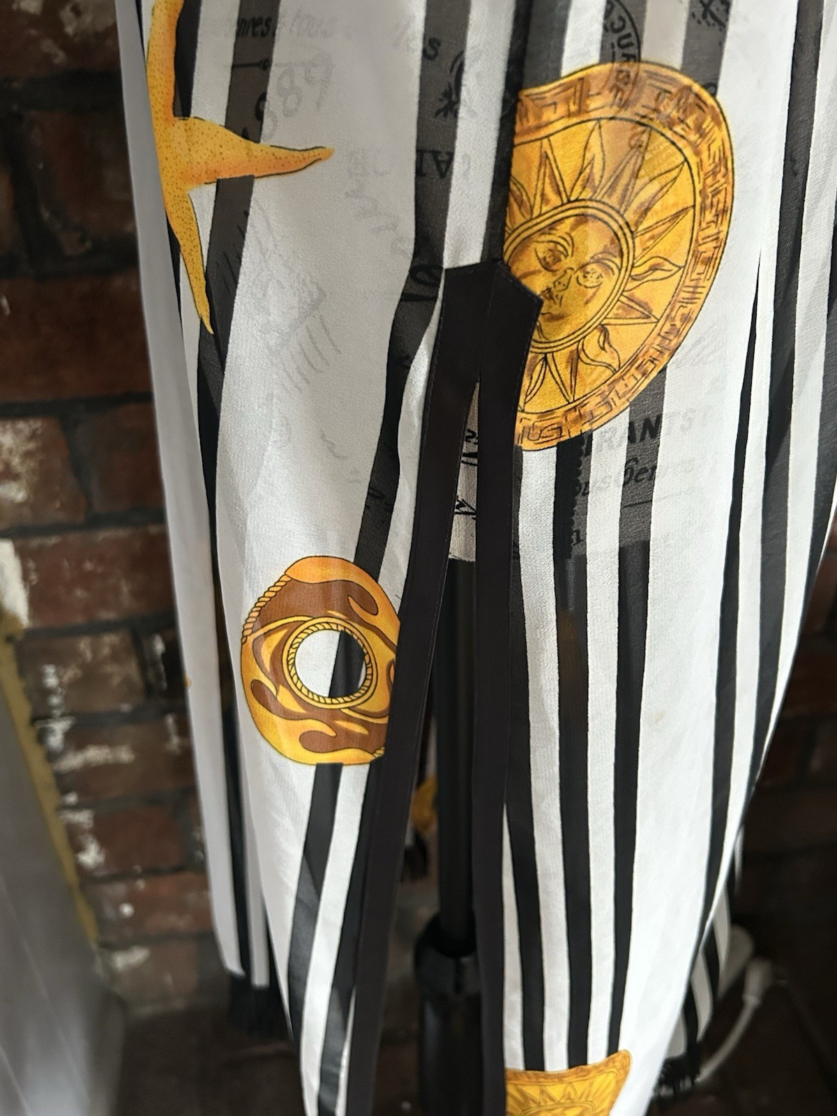 Maggie Shepard Solstice Robe Cover Up Fringe Yellow Black Celestial Festival